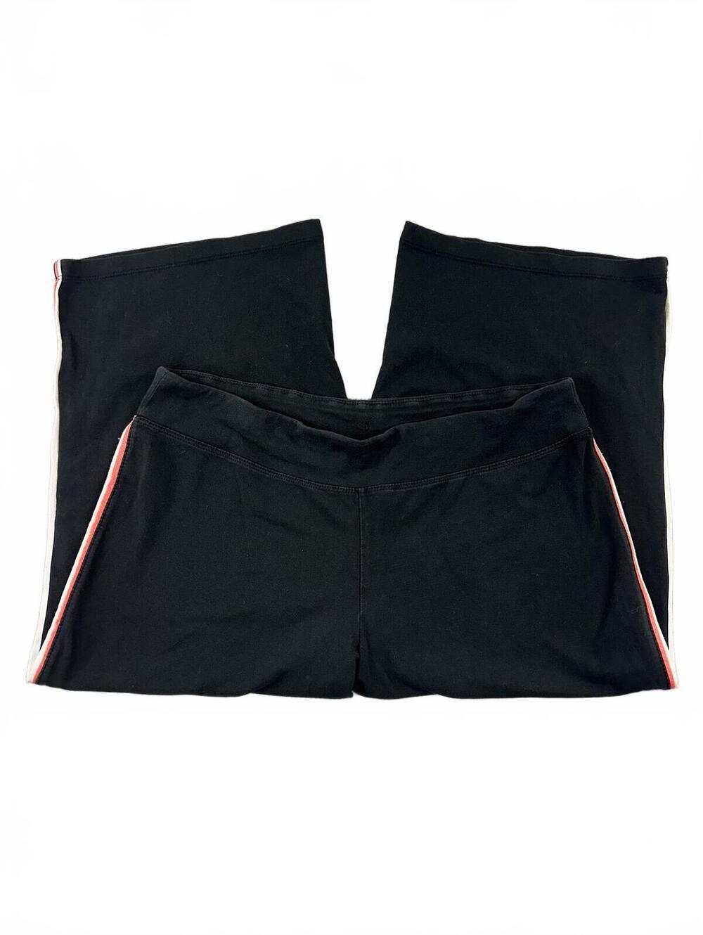 C9 Champion Black Athletic Capri Pants with Pink Side Stripe
